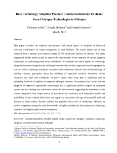 Does Technology Adoption Promote from Chickpea Technologies in Ethiopia  Solomon Asfaw