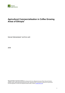 Agricultural Commercialisation in Coffee Growing Areas of Ethiopia †