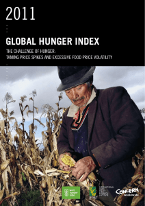 2011 Global HunGer Index The Challenge of hunger: