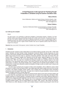 A Probit Regression model approach for Predicting Drought