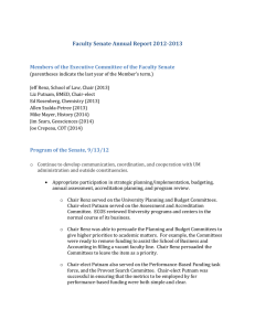 Faculty Senate Annual Report 2012-2013