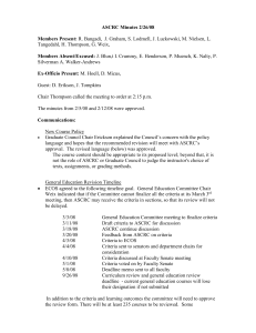 ASCRC Minutes 2/26/08  Members Present: Members Absent/Excused: