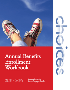 Annual Benefits Enrollment Workbook 2015 - 2016