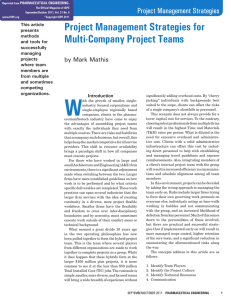 Project Management Strategies for Multi-Company Project Teams project management Strategies by Mark Mathis