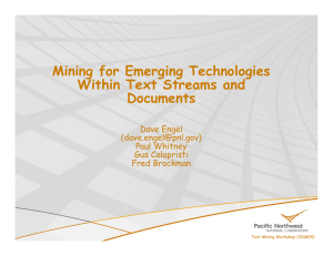 Mining for Emerging Technologies Within Text Streams and Documents