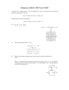 Solution of ECE 300 Test 8 S09 ( )