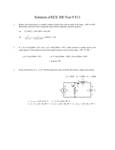 Solution of ECE 300 Test 9 F11