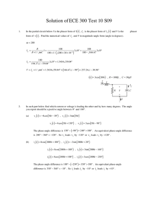 Solution of ECE 300 Test 10 S09  (