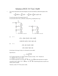 Solution of ECE 315 Test 2 Su08