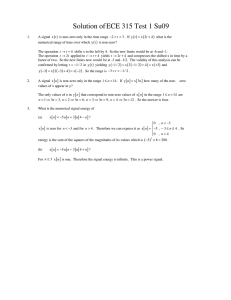 Solution of ECE 315 Test 1 Su09 ( ) (