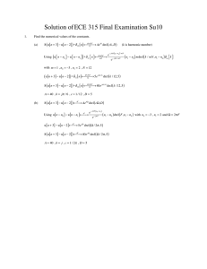 Solution of ECE 315 Final Examination Su10 ( )