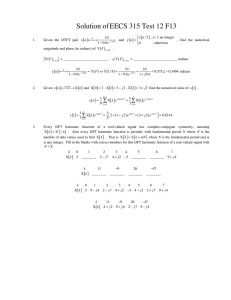 Solution of EECS 315 Test 12 F13 [ ] ( )