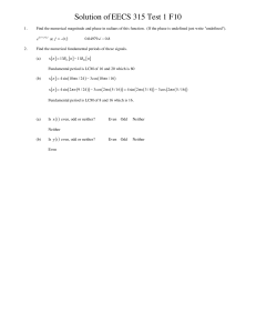 Solution of EECS 315 Test 1 F10