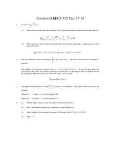 Solution of EECS 315 Test 3 F13 ∫ [