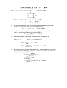 Solution of ECE 315 Test 11 F06 ( )