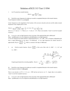 Solution of ECE 315 Test 13 F04 ( )