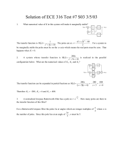 Solution of ECE 316 Test #7 S03 3/5/03 ( )