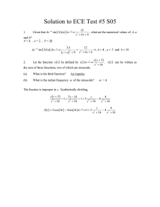 Solution to ECE Test #5 S05 ( ) ( ) ( )