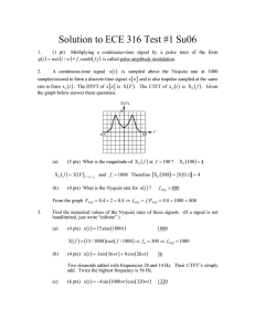 Solution to ECE 316 Test #1 Su06 ( ) ( )