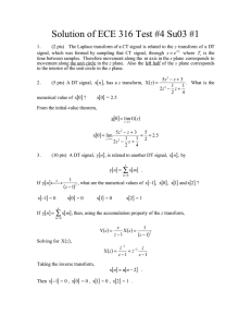 Solution of ECE 316 Test #4 Su03 #1 [ ] ( )