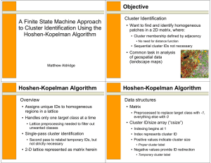 A Finite State Machine Approach to Cluster Identification Using the Hoshen-Kopelman Algorithm Objective