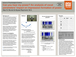 Can you hear my power? An analysis of vocal