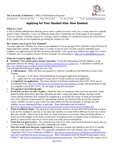 Applying for Your Student Visa: New Zealand What is a visa?