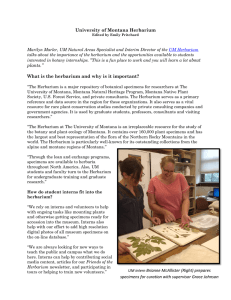 University of Montana Herbarium “ bout