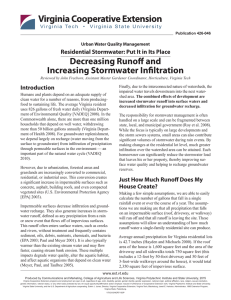 Decreasing Runoff and Increasing Stormwater Infiltration Introduction