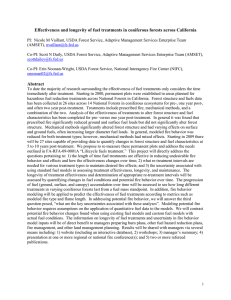 Effectiveness and longevity of fuel treatments in coniferous forests across...