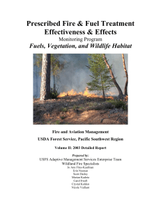 Prescribed Fire &amp; Fuel Treatment Effectiveness &amp; Effects Monitoring Program