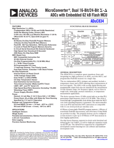 a ADuC834 MicroConverter , Dual 16-Bit/24-Bit