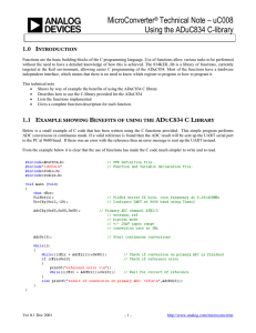 a  MicroConverter Technical Note – uC008