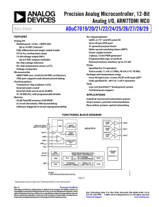 Precision Analog Microcontroller, 12-Bit Analog I/O, ARM7TDMI MCU / ADuC7019