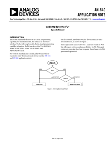 AN-840 APPLICATION NOTE  Code Update via I