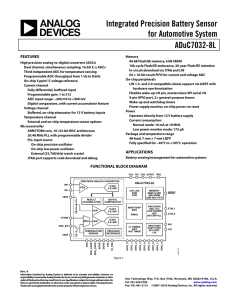 Integrated Precision Battery Sensor for Automotive System ADuC7032-8L