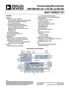 Precision Analog Microcontroller ARM7TDMI MCU with 12-Bit ADC and DDS DAC ADuC7128/ADuC7129