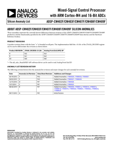 a Mixed-Signal Control Processor with ARM Cortex-M4 and 16-Bit ADCs