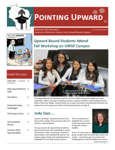 Pointing Upward Upward Bound Students Attend Fall Workshop on UWSP Campus