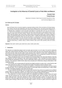 Investigation on the Influences of Cadential Cycles on Poetic Meter... Mediterranean Journal of Social Sciences Farzaneh Vaezi Farhad Divsalar