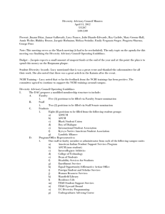 Diversity Advisory Council Minutes April 11, 2012 UC207 1:00-2:00