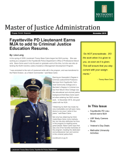 Master of Justice Administration Fayetteville PD Lieutenant Earns Education Resume.
