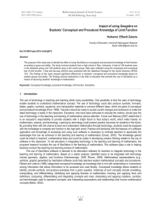 Impact of using Geogebra on Mediterranean Journal of Social Sciences