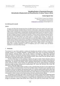 Straddling Borders in Postcolonial Discourse: