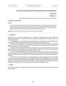 Fuzzy Forecasting of the Ɍash Flow Statement Based on Accounting... Mediterranean Journal of Social Sciences Kaspina R.G. Molotov L.A.