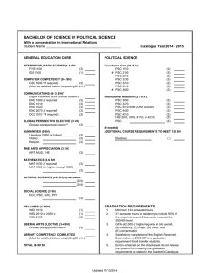 BACHELOR OF SCIENCE IN POLITICAL SCIENCE