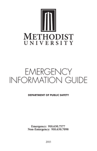 EMERGENCY INFORMATION GUIDE Emergency:  910.630.7577 Non-Emergency:  910.630.7098