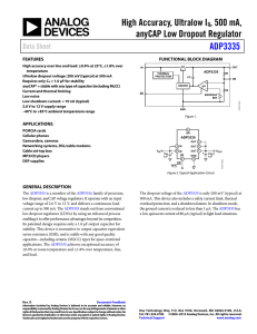 High Accuracy, Ultralow I , 500 mA, anyCAP Low Dropout Regulator ADP3335