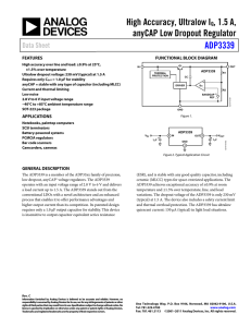 High Accuracy, Ultralow I , 1.5 A, anyCAP Low Dropout Regulator ADP3339