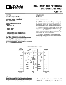 Dual, 200 mA, High Performance RF LDO with Load Switch ADP5030